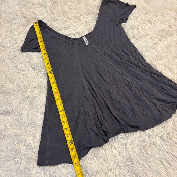 Free People Gray Silver Sparkle Swing Top Woman’s size medium - Picture 3 of 11